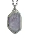 Parts Of Four Sterling Silver Halos Kunzite Necklace In Silver