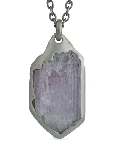 Parts Of Four Sterling Silver Halos Kunzite Necklace