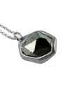 Parts Of Four Sterling Silver Halos Pyrite Necklace In Metallic