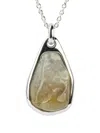 Parts Of Four Sterling Silver Halos Rutilated Quartz Necklace In Silver