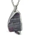 Parts Of Four Halos Rubellite Necklace In Silver
