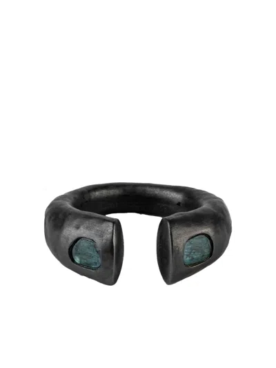 Parts Of Four Sterling-silver Little Druid Diamond Ring In Black
