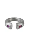 Parts Of Four Sterling Silver Little Druid Ruby Ring In Metallic