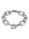 Parts Of Four Sterling-silver Massive Deco Link Charm Necklace In Metallic