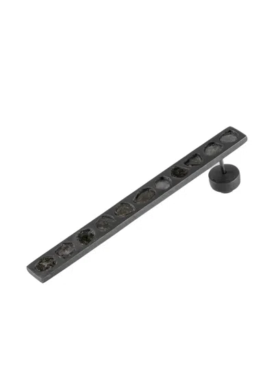 Parts Of Four Sterling-silver Plate Diamond Earring In Black
