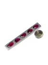 Parts Of Four Sterling Silver Plate Ruby Earring In Metallic