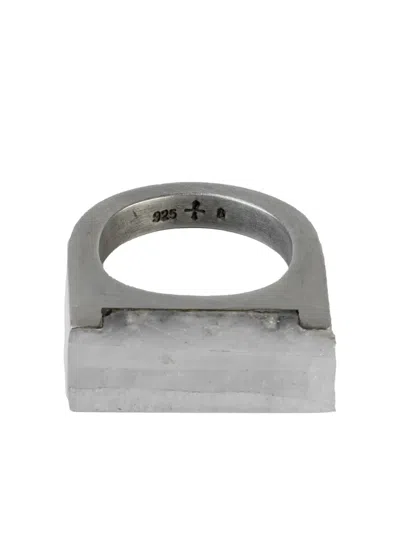Parts Of Four Sterling Silver Plate Single Quartz Ring