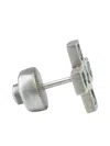 Parts Of Four Sterling Silver Plus Blue Diamond Earring In Silver