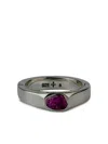 Parts Of Four Sterling Silver Ruby Ring In Metallic