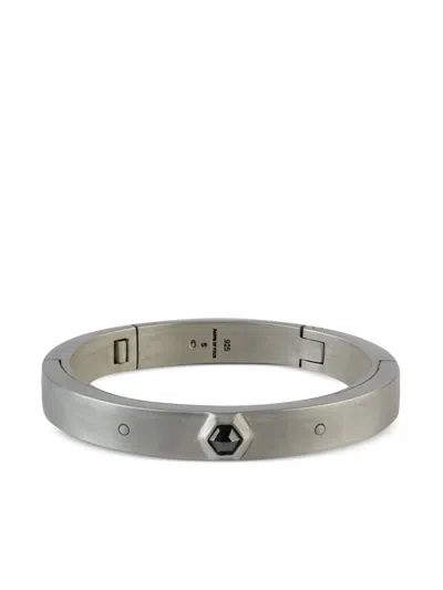 Parts Of Four Sterling Silver Sistema Black Diamond Bracelet In 银色