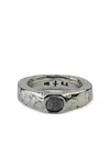 Parts Of Four Sterling Silver Sistema Diamond Ring In Silver