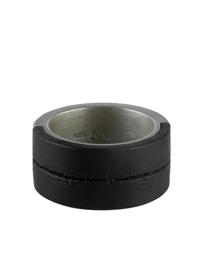 Parts Of Four Sterling Silver Sistema Ring In Black