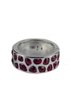 Parts Of Four Sterling Silver Sistema Ruby Ring In Metallic