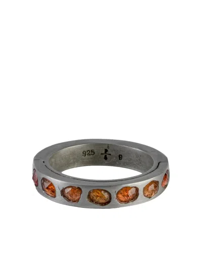 Parts Of Four Sterling Silver Sistema Sapphire Ring In Metallic