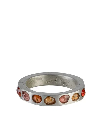 Parts Of Four Sterling Silver Sistema Sapphire Ring In Metallic