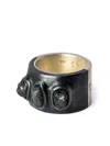 Parts Of Four Sterling Silver Sistema Sapphire Ring In Black