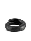 Parts Of Four Sterling Silver Split Mountain Ring In Black