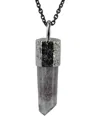 Parts Of Four Sterling Silver Talisman Amethyst Necklace In Gray