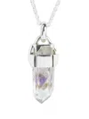 Parts Of Four Sterling Silver Talisman Amethyst Necklace In Metallic