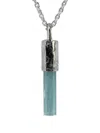 Parts Of Four Sterling Silver Talisman Aquamarine Necklace In Blue
