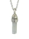 Parts Of Four Sterling Silver Talisman Aquamarine Necklace In Metallic