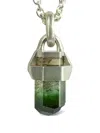 Parts Of Four Sterling Silver Talisman Elbaite Necklace In Silver