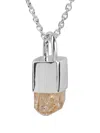 Parts Of Four Sterling Silver Talisman Imperial Topaz Necklace In Metallic