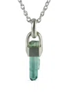 Parts Of Four Sterling Silver Talisman Indicolite Necklace In Silver