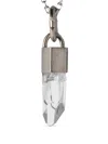 Parts Of Four Sterling Silver Talisman Quartz Necklace In Metallic