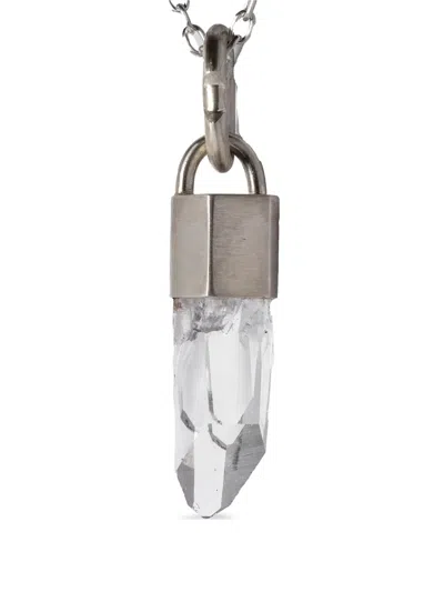 Parts Of Four Sterling Silver Talisman Quartz Necklace In Metallic