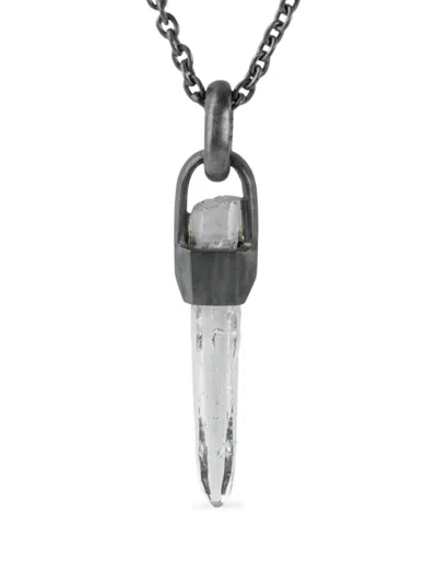 Parts Of Four Sterling Silver Talisman Quartz Necklace