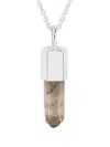 Parts Of Four Sterling Silver Talisman Smoky Quartz Necklace In Brown