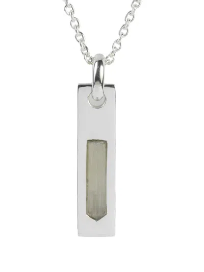 Parts Of Four Sterling Silver Zultanite Rectangular-pendant Necklace In Metallic