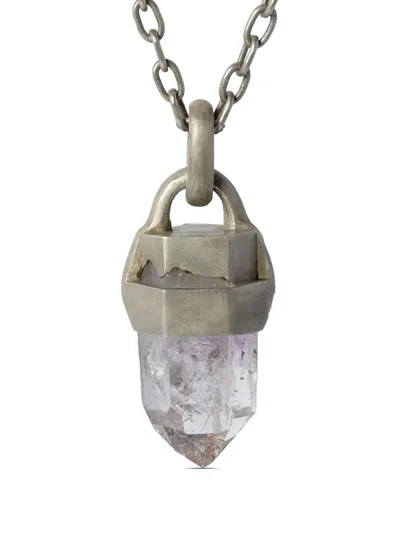 Parts Of Four Talisman Amethyst Pendant Necklace In Silver