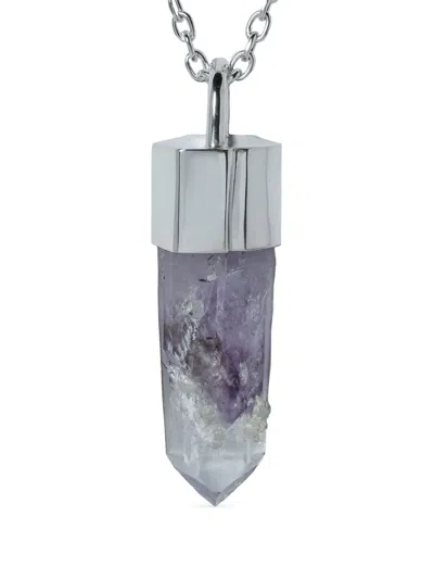 Parts Of Four Talisman Amethyst Quartz Necklace In Silver