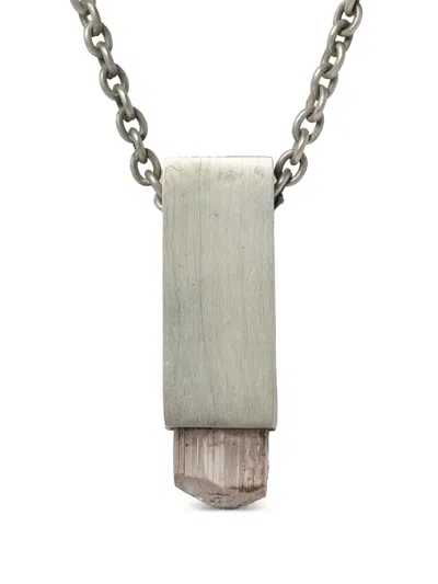 Parts Of Four Talisman Cuboid Necklace In Silver