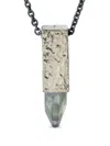 Parts Of Four Talisman Cuboid Pendant Necklace In Silver