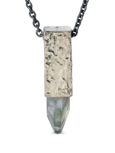 Parts Of Four Talisman Cuboid Pendant Necklace In Silver