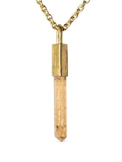 Parts Of Four Talisman Gemstone-pendant Necklace In 金色