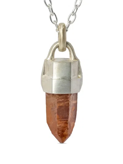 Parts Of Four Talisman Iron-quartz Pendant Necklace In Silver