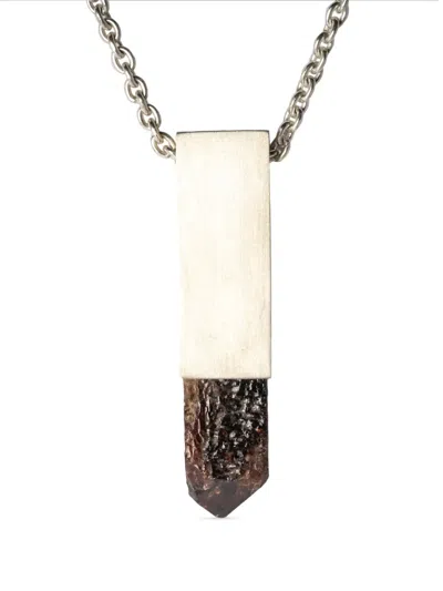 Parts Of Four Talisman Zirconia-pendant Necklace In Silver