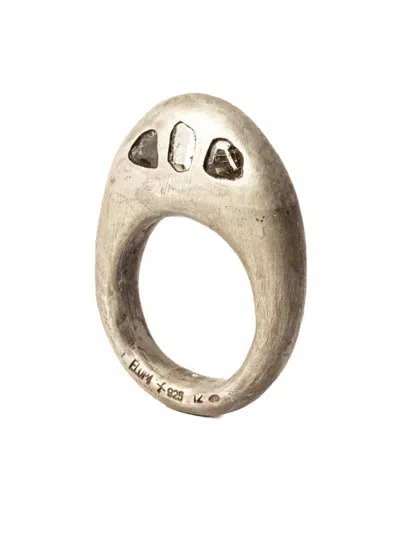 Parts Of Four Tall Mountain Diamond Ring In Silver