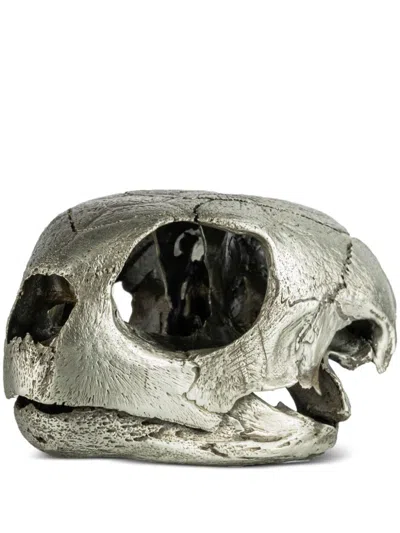Parts Of Four Turtle Skull Ornament (6cm X 13cm) In Silver
