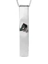 Parts Of Four Wedge Diamond Necklace In Silver