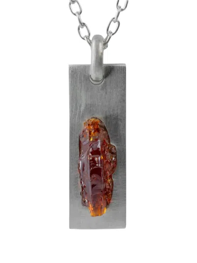Parts Of Four Zincite Sterling-silver Plate Necklace In Metallic