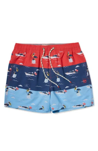 Party Pants Ale Yeah Party Starter Swim Trunks In Multi