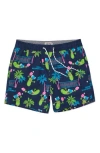 Party Pants Dink Responsibly Swim Trunks In Navy
