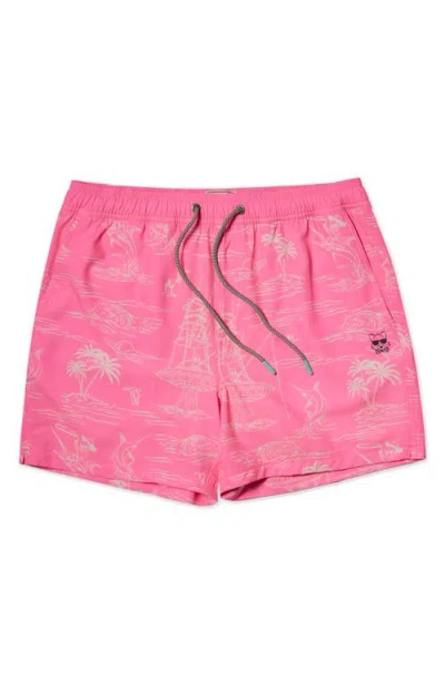 Party Pants Extended Stay 5-inch Starter Swim Trunks In Pink