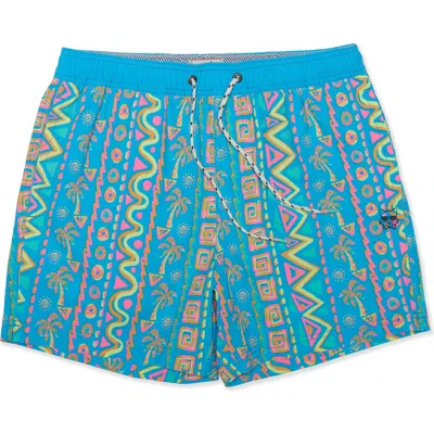 Party Pants Festival 5-inch Starter Swim Trunks In Blue