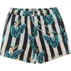 Party Pants Gulf Stripe Sport Swim Trunks In Navy